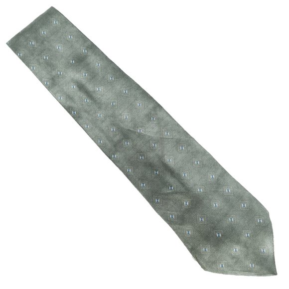 Alexander Julian Men Tie 100% Silk Geometric Green Blue Size 61x4 - NWOT - Picture 1 of 5